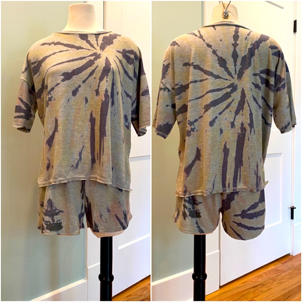 Comfy & Cute Tie Dye Lounge Top & Shorts Set